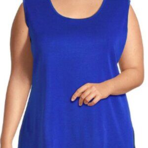 Ming Wang Plus Knit Scoop Neck Sleeveless Tank